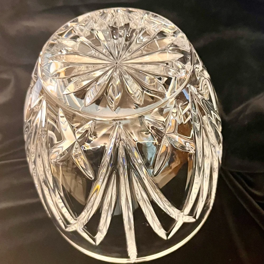 Marquis by Waterford Brookside Cut Crystal Barware Ice Bucket Serving Center Bow